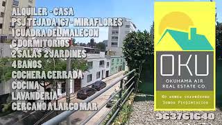 ALQUILER  CASAOFICINA CERRADA DIRECCION MIRAFLORES  PSJ TEJADA 167 – URB SAN ANTONIO [upl. by Lawson]