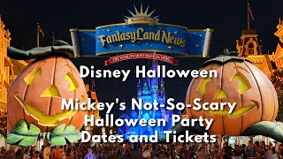 Mickeys NotSoScary Halloween Party 2024 at Walt Disney World Dates and Ticket Information [upl. by Lower824]