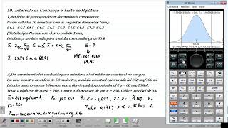 10 Intervalo de Confiança e Teste de Hipotese na HP Prime [upl. by Akere90]