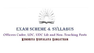 KVS Syllabus LDC Stenographer Officer Cadre UDC  non teaching staff  KVS Exam pattern [upl. by Enilasor]