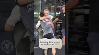 Cristóbal Soria visita a Messifootball barcelona messi [upl. by Enileda]