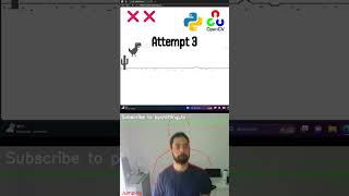Playing the Dinosaur Game with Motion Detection using Python OpenCV python opencv dinosaurgame [upl. by Vasta]