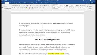 How To Write A First Class Research Proposal 2 [upl. by Fabri15]