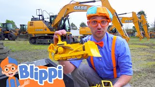 Blippi Learns About Diggers  Construction Vehicles For Kids  Educational Videos For Toddlers [upl. by Gannie]