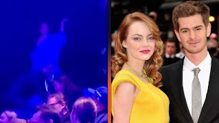 Emma Stone REACTS to Ex Andrew Garfield Attending Her Movie [upl. by Amelie16]