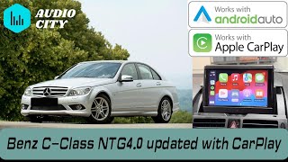 Benz CClass NTG4 0 updated with CarPlay [upl. by Kelcie978]