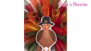 How to make a Turkey decomesh wreath [upl. by Gregory479]