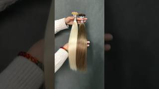 Flat tip hair extensions naturalhair realhairextensions flattiphair virginhairextensions [upl. by Odlawso]