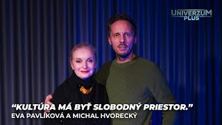 Kultúra má byť slobodný priestor  Eva Pavlíková herečka DAB v Nitre a Michal Hvorecký spisovateľ [upl. by Annoled]