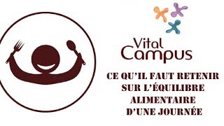 Ce quil faut retenir pour léquilibre alimentaire dune journée  Vital Campus [upl. by Tsan]