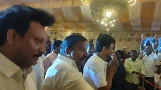 Udhayanithi Stalin Entry  Deputy CM of TN  Dhanalakshmi Srinivasan Familys Marriage Reception [upl. by Sauncho]