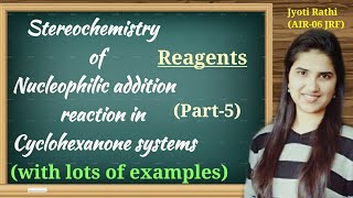 Stereochemistry of nucleophilic addition reactions Nucleophilic addition reaction to carbonyl group [upl. by Lebna462]