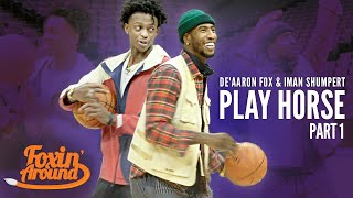 De’Aaron Fox amp Kings teammate Iman Shumpert play HORSE Part 1 [upl. by Earased]