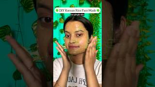 DIY Korean Rice Face Mask for glowing amp pimple free skin😍😲 skincare koreanskincare shorts [upl. by Ysdnyl]