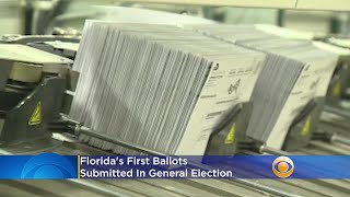 Floridas First Ballots Submitted In General Election [upl. by Iphigeniah512]