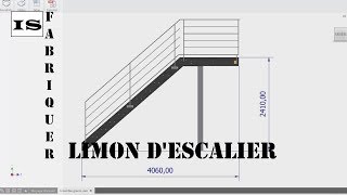 Limon de lescalier droit Comment fabriquer un escalier droit de style industriel [upl. by Anoyet]