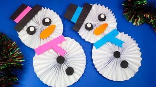 ☃️COMO HACER UN MUÑECO DE NIEVE DE PAPEL ☃️ MANUALIDADES PARA NAVIDAD [upl. by Premer]