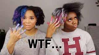 We Tried Color Wax On NATURAL 4 TYPE HAIR Dye NO BLEACH ON NATURAL HAIR AT HOME [upl. by Darrell]