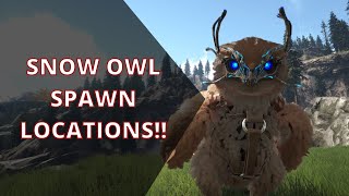 ARK Fjordur  Snow Owl Spawn Locations [upl. by Desireah]