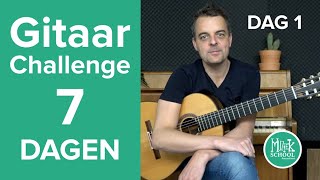 Gitaarles Online les 1 Beginner Start hier met je eerste GITAARLES  7 Dagen Gitaar Challenge [upl. by Durwyn]