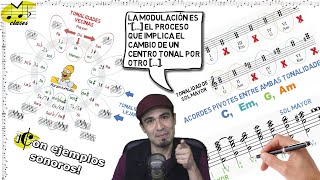 🎹La modulación diatónica el acorde pivote la tonalidad vecina y lejana y su relación🎶CAr10🎼 [upl. by Doraj]