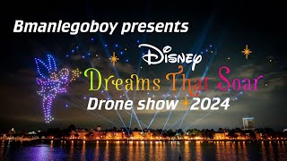 Disney Dreams That Soar Drone Show • Disney Springs • 2024 [upl. by Halyhs978]