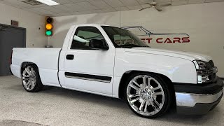 2004 Chevrolet Silverado single cab RCSB NBS 46 drop 22” wheels V8 SOLD [upl. by Illoh389]