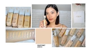 loreal true match liquid foundation review amp swatches  giveaway closed [upl. by Gwennie]