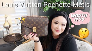 LOUIS VUITTON POCHETTE METIS REVIEW  WHAT FITS INSIDE  PORS AND CONS [upl. by Dihahs]