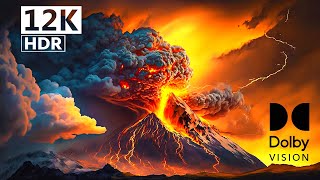 EXPLOSIVE COLORS  12K ULTRA HD HDR LAVA IN 120 FPS [upl. by Emoryt]