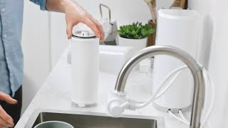 The New eSpring Water Purifier Changing the Filter AboveCounter Installation [upl. by Inglebert]