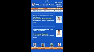 42nd VAAA VAA Academics Sep 2024 Purvashree Anaesthetic Management of Cleft Lip and Cleft Palate [upl. by Griffis651]