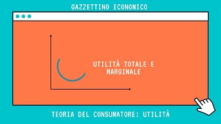 Teoria del consumatore  Utilità totale e marginale Microeconomia [upl. by Dani]