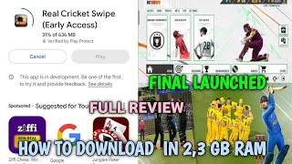 Real Cricket Swipe Cricket Game Launched Full Review How To Download Real Cricket swipe [upl. by Gnep]