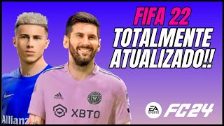 TRANSFORMEI O FIFA 22 NO NOVO EA SPORTS FC 24  NOVOS UNIFORMES TRANFERÊNCIAS MUITO MAIS [upl. by Wunder]