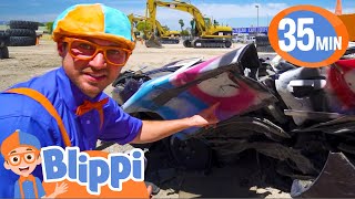 Blippi Explores an Excavator  BEST OF BLIPPI TOYS  Construction Vehicle Videos for Kids [upl. by Ahsieat]