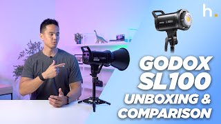 Godox SL100 Lighting Series  Unboxing amp Comparison with Godox SL60W amp Aputure Amaran 100D100X [upl. by Nangem]