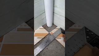 This is how to connect the corner tiles to match the water drain pipe [upl. by Notfilc]