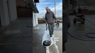 Harbor Freight Pressure Washer Surface Cleaner driveway test shorts [upl. by Valry134]