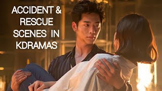 Accident amp rescue scenes in kdramas 💥 [upl. by Nalorac]