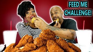 FRENCHYS FRIED CHICKEN MUKBANG FEED ME CHALLENGE CREATED BY MSDIVERSITY3 [upl. by Tiat972]