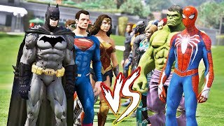 HOMEM ARANHA HULK BATMAN e SUPERMAN Desafio de Heróis  Marvel vs DC  GTA V  IR GAMES [upl. by Dan]