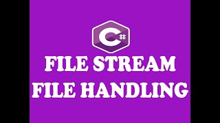 PART1  FILE STREAM CLASS  FILE HANDLING IN C  URDU  HINDI [upl. by Nathalie]