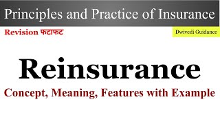 Reinsurance reinsurance class reinsurance explained in hindi principles and practice of insurance [upl. by Hobey72]