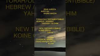 Holy books their Original language and their Main God God Name [upl. by Hebert454]