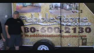 Pebblestone flooring doityourself installation [upl. by Ehgit]