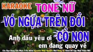 Vó Ngựa Trên Đồi Cỏ Non Karaoke Tone Nữ Nhạc Sống  Phối Mới Dễ Hát  Nhật Nguyễn [upl. by Olegnaed851]