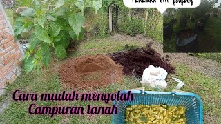 Membuat campuran tanah untuk tanaman cili [upl. by Benedetto585]