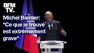 Le discours de Michel Barnier en intégralité au congrès des sapeurspompiers de France [upl. by Liagibba710]