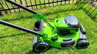 Greenworks 60v 22quot self propelled lawn mower first cut impressions [upl. by Boelter]